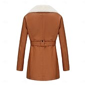 abordables vestes en sherpa-Femmes Veste en Polaire Confortable Fermeture intégrale Mode street style Uni Extérieur Décontracté Quotidien Régulier Col Rabattu Coupe régulière manche longue Vêtements d&#039;extérieur Noir Bleu Chameau