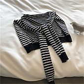 billige Sjal og omslag til kvinner-Dame Skjerf for kvinner Gate Daglig Stevnemøte Svart Hvit Brun Skjerf Stripe