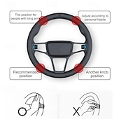 abordables Service de Véhicule-Bouton de rehausseur de volant universel, poignée de direction assistée pour voiture, roulement à billes, poignée d&#039;assistance, contrôle de rotation facile pour tous les véhicules, camions, SUV