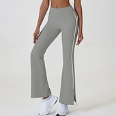 economico Leggings e collant da yoga-Per donna Pantaloni a zampa Leggings da yoga Controllo addominale Vita Alta Palestra Allenamento Atletico Pantaloni Tinta unica Nero Rosa Blu Autunno Gli sport Abbigliamento sportivo Vestibilit