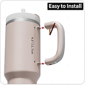 Недорогие Декоративные огни-6-цветная светодиодная подсветка ручки для стакана Stanley 40 унций/30 унций, удобная ручка для бутылки с водой для стакана Stanley, совместимая с аксессуарами для стакана Stanley 40 унций, подходит для использования на улице, на вечеринке, дома