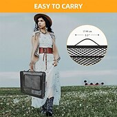 お買い得  キャンプ用品-高さ調節可能な折りたたみ式キャンプテーブル。2つのウィングパネルとメッシュトップを備え、屋外でのグリル、ピクニック、バーベキュー、ビーチ、キャンプに最適です。頑丈な金属製で拡張可能です。