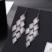 economico Orecchini-orecchini pendenti classici orecchini a foglia gioielli argento / nero / oro per carnevale San Valentino quotidiano laurea festival