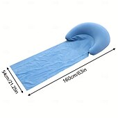 cheap Camping Equipment-1pc Portable Inflatable Beach Mat - Durable PVC Foldable &amp; Portable Ideal for Beach Parties &amp; Outdoor Activities All-Season Use Machine Washable Beach Party Essentials  Modern Beach Mat