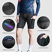 billiga Shorts, tights och byxor för män-wosawe cykelbyxor med hög elasticitet, tät och andningsbar design, cykelbyxor med två sidfickor, cykelkläder bd161