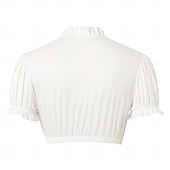 baratos Mulheres-Oktoberfest Cortado Blusa Dirndl Empregada Bávaro Alemão Munique prados Mulheres Carnaval Festa Pano de Estilo Tradicional