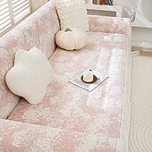 billige Sofateppe-1 stk. kirsebærblomst anti-klorer sofatrekk heldekkende universal nytt jacquardfløyel helårs elastisk beskyttelsestrekk, japansk kirsebærblomstmønster sklisikkert 360° viklet seteputebeskytter