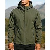 preiswerte Wasserdichte Jacken-Herren Windjacke Wanderjacke Regenmantel Außen Wasserdicht Winddicht Leicht Wanderoutfits Wanderbekleidung Frühling Herbst Oberteil Camping / Wandern / Höhlenforschung Laufen Einfarbig Schwarz