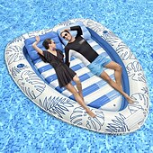 cheap Kiddie Pools-1pc Heart-Shaped Inflatable Pool Lounger with Cushion &amp; Cup Holder - Durable PVC Waterproof Floating Bed for Summer Beach &amp; Pool Parties Hydroponic Systems and Water Entertainment Relaxation