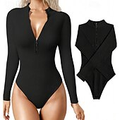 Women's Scrunch Yoga Romper Solid Color Bodysuit Black Gym Workout Volleyball Running High Waist Stretchy Breathable Sport Activewear Tight Fit4