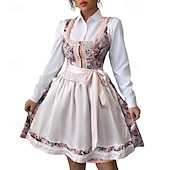 cheap Dirndl-Oktoberfest Dress Dirndl Maid Bavarian German Munich Wiesn Women&#039;s Carnival Party Beer Festival Traditional Style Cloth