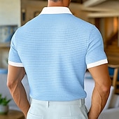 Pánské Golfová košile Vaflové pletené polo tričko Obchod Ležérní Klasický Krátký rukáv Módní Moderní Pevná barva Knoflíky Léto Jaro Žlutá Námořnická modř Khaki Světle modrá Golfová košile levne Pánské klasické polo-Pánské Golfová košile Vaflové pletené polo tričko Obchod Ležérní Klasický Krátký rukáv Módní Moderní Pevná barva Knoflíky Léto Jaro Žlutá Námořnická modř Khaki Světle modrá Golfová košile