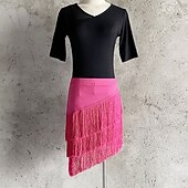 preiswerte Kleidung für lateinamerikanische Tänze-Damenhose mit Paillettenfransen für den Lateintanz – lange Hose mit weitem Bein für Gesellschaftstanz/Standard, Jitterbug &amp;Square Dance-Aufführung/Übung