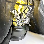 billige Halloween-Dobbeltlags hodeskalle rose halloween 3d tredimensjonal sommerfugl hjemmedekorasjonsklistremerker