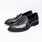 billige Loafers-herresko i skinnende gull – metalliske slip-on-sko til bryllup, kveldsgallaer og forestillinger