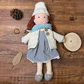 abordables Poupées-Poupée Waldorf en coton, poupée d&#039;artiste, mini-poupée à habiller faite à la main, emballage cadeau d&#039;Halloween, bénédiction pour cadeaux de Noël