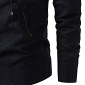 preiswerte Herren Strickjacke-Herren Pullover Kleid Pullover Strickjacke Reißverschluss-Pullover Strickpullover Gerippt Stricken Normale Oberteile Farbblock Gestrickt Einfach Mit Kapuze Mode Schals Geschäft Lässig Bekleidung