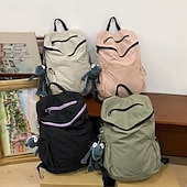 abordables Sacs à Dos de Plein Air-Homme Femmes Sac à Dos Cartable Sac à Dos Fonctionnel Sac à dos scolaire École Quotidien Camping &amp; Randonnée Nylon Réglable Grande capacité Imperméable Fermeture éclair Noir Rose Claire Vert