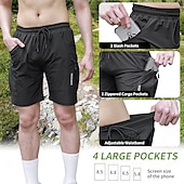 economico Pantaloncini, calzamaglie e pantaloni da uomo-pantaloncini da ciclismo estivi da strada e da montagna Wosawe, design multitasche, intimo monopezzo, pantaloncini da ciclista bd119