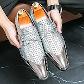 economico Formale-Scarpe da uomo con fibbia in oro metallizzato e cinturino alla caviglia – scarpe eleganti da festa con dettagli borchiati per eventi alla moda
