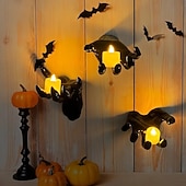 levne Halloweenové závěsné a stolní dekorace-3 ks halloweenské nástěnné dekorace strašidelné ruce držák na svíčky závěsný háček kolekce strašidelný duch ruka úložná police dekorace