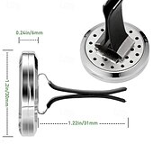 abordables Service de Véhicule-1 ensemble de désodorisant de voiture en acier inoxydable diffuseur d&#039;huile essentielle clip décoration intérieure de voiture clip d&#039;aération aromathérapie parfum ornement parfum accessoire pour