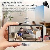 Недорогие IP-камеры для помещений-Компактная полноцветная мини-камера ночного видения с разрешением 1080p HD, магнитная установка для удобного удаленного мониторинга с помощью мобильного телефона — подходит для охраны домашнего офиса