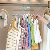 economico Organizzazione spazi-Gruccia multifunzionale in legno con ganci, portaoggetti per cappelli, biancheria intima, canottiere, ideale per casa, dormitorio, armadio e negozi di abbigliamento