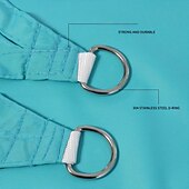 abordables Protection Solaire-1 voile d&#039;ombrage triangulaire d&#039;extérieur résistant aux UV, utilisé pour les pavillons, les jardins, les piscines, bleu ciel
