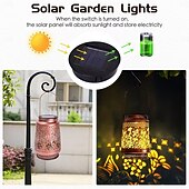 economico Luci paesaggistiche-1 lanterna di proiezione in metallo a forma di farfalla solare impermeabile per esterni, cortile, giardino, sentiero, prato, terrazza, luce decorativa