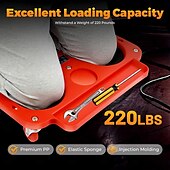 cheap Tool Accessories-Rolling Knee Pads Creeper with Wheels, Rolling Knee Dolly with Foam Cushioned Knee Cups for Auto Repair Flooring Garage Use