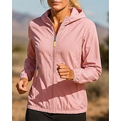 Недорогие Худи и свитшот-Жен. Куртка для бега Куртка для активного отдыха Карманы Полный почтовый индекс Длинный рукав Верхняя одежда Атлетический Осень Однотонный