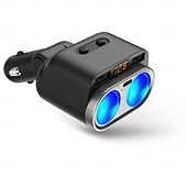 halpa poraustarvikkeet-200 W:n 2-pistokkeinen tupakansytytinvirtalähde, USB-C-autolaturi 20 W:n virransyötöllä 3.0 &amp;qc 3.0 iPhone 16 Pro Maxille/15/14/13/12/11 Prolle/X:lle/8/7:lle, Pixelille ja muille