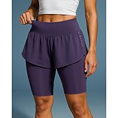economico Pantaloni corti da corsa-Per donna Pantaloncini da corsa con collant Shorts da allenamento 2 in 1 Vita Alta Pantaloni Athleisure Palestra Allenamento Asciugatura Rapida Traspirante Allenamento in Palestra All&#039;aperto Corsa