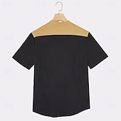 billiga grundläggande t-shirts-Herr T-shirt T-shirts Kortärmad Krage Sommar Färgblock Vintage Mode Spetsknuten Mönster Ledigt Dagligen Sport Mörkbrun Drak Grey Blå Topp t-shirt för män