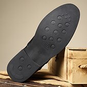 economico Stivaletti alla caviglia-Per uomo Stivali Camminata Vintage Casual Britannico Pelle PU Camoscio Confortevole Antiscivolo Caldo Allacciatura Nero Giallo Marrone Autunno Inverno