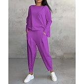 tanie dresy-Damskie Dres Spodnie dresowe Bluza z kapturem Kieszeń Solidne kolory Zestawy odzież Wiosna Czarny Biały Siłownia Na zewnątrz Bieganie Odporność na wiatr Lekki Długi rękaw Sport Odzież sportowa