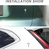 abordables Autocollants muraux-Lot de 4 autocollants en métal représentant une croix de Jésus-Christ, emblème en métal 3D pour voiture, moto, vélo électrique, décoration de logo arrière pour modification de véhicule