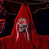 お買い得  ハロウィン-ハロウィーンの飾り、幽霊を吊るす怖い魔女、幽霊の骸骨を吊るす小道具、お化け屋敷パーティー用、ハロウィーンツリーの飾り