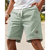 economico Pantaloncini casual-Per uomo Shorts Pantaloncini Estivi Pantaloncini casual Tasca Elastico in vita Coulisse Semplice Comodità Traspirante Corto All&#039;aperto Vacanza Canotta sportiva Casual Nero Blu