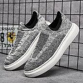 cheap Slip-On Casual Shoes-Men's Slip-On Knit Walking Sneakers – Lightweight Breathable Casual Shoes for Travel, Gym &amp; Daily Wear