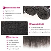 economico 3 ciocche di capelli veri tessitura-Extension di capelli umani brasiliani, 3 pacchi, lisci yaki, capelli umani, 8-28 pollici, 300 g
