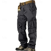 abordables Pantalons Cargo-Homme Pantalons Cargo Pantalons Boutons Multi-poches Uni Portable Extérieur Quotidien Camping &amp; Randonnée Mode Classique Noir Jaune