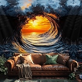 levne krajinářský gobelín-námořní závěsná tapiserie fotografie pozadí nástěnné umění velká tapiserie nástěnná malba dekorace deka záclona domov ložnice obývací pokoj dekorace smrt selfie léto oceán