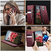 cheap iPhone Cases-Phone Case For iPhone 16 Pro Max Plus iPhone 15 14 Pro Max Plus iPhone 13 12 Pro Max Mini Wallet Case with Stand Holder Magnetic Card Slot Retro TPU PU Leather