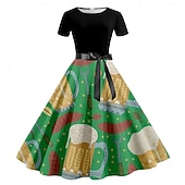 baratos Vestuário Gráfico-Vestidos Bávaro Munique Alemão Alpino Arte Gráfica para Mulheres Adulto Impressão 3D  para Carnaval Cerveja Oktoberfest Festa