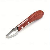 levne Podpora a péče o zvířata-Nářadí pro podkováře, nástroje na zastřihování koňských kopyt - profesionální nůž na koňská kopyta z nerezové oceli s ergonomickou dřevěnou rukojetí - ideální pro zastřihování a péči o koňská kopyta,