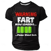 お買い得  メンズおもしろTシャツ-メンズ面白いグラフィックTシャツ &#039;警告 おならが今ロード中... 側に立ってください&#039; 短袖ユーモアTシャツ