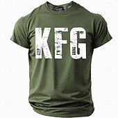 זול חולצות מצחיקות לגברים-KFG Keep F&#039;n Going חולצת טי גברית קצרה עם גרפיקה מוטיבציונית
