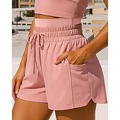 economico Pantaloni corti da corsa-Per donna Pantaloncini da corsa con collant Shorts da allenamento 2 in 1 Coulisse Vita Alta Pantaloni Athleisure Palestra Allenamento Elastico Traspirante Allenamento in Palestra All&#039;aperto Corsa